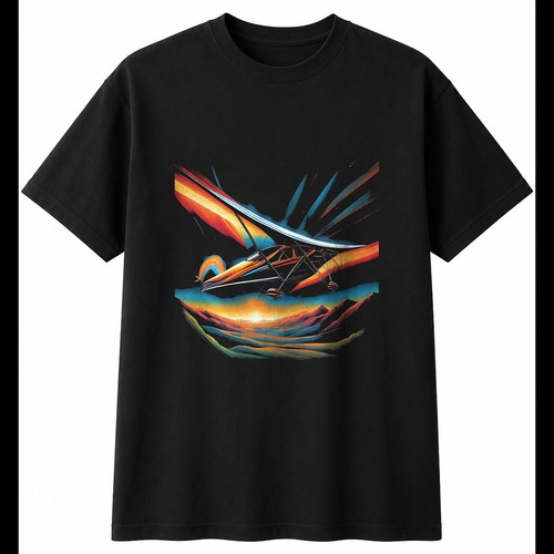 Airbrush hang glider sunbeams - airbrush,