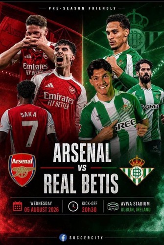 Programme arsenal real betis - arsenal,