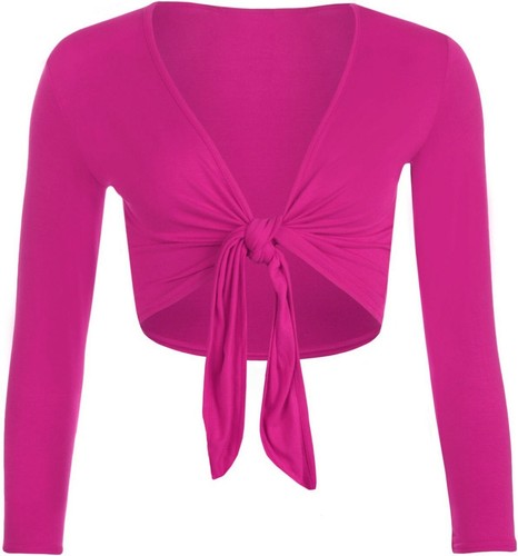 Ladies long sleeve tie shrug - tie,