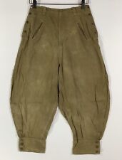 Vintage U.S. Military Army WW1 Era Brown Cotton Doughboy Pants Breeches W24