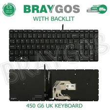 For HP Probook 450 G6 455 G6 450R G6 UK Layout Laptop Keyboard With Backlight