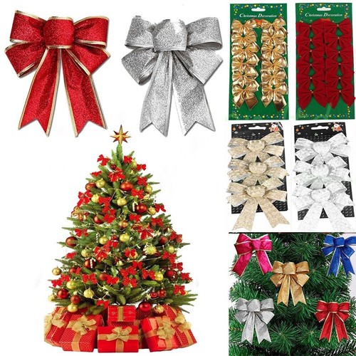 Large bows christmas tree - christmas,