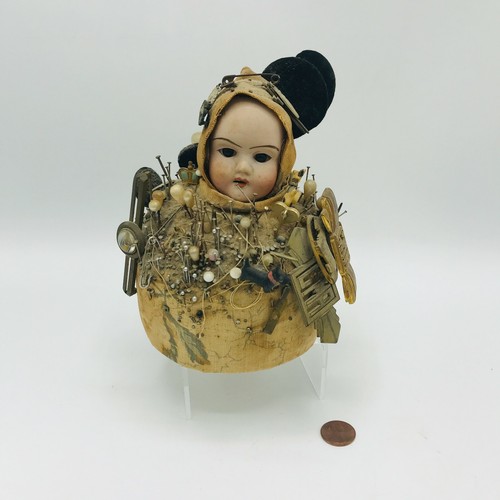 Antique hat pin - pin, cushion
