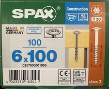 SPAX 100x 6x100mm T30 Class 3
