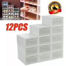12x Clear Plastic Shoe Storage
