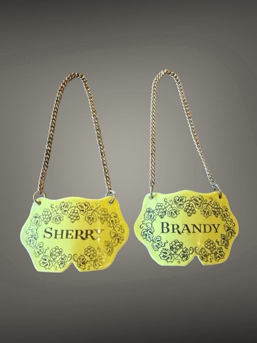 Bilston enamel decanter label - bilston,