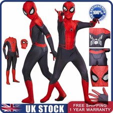 UK-Kid Boy Spider-Man Superhero Costume Cosplay Zentai Fancy Dress Jumpsuit-Gift