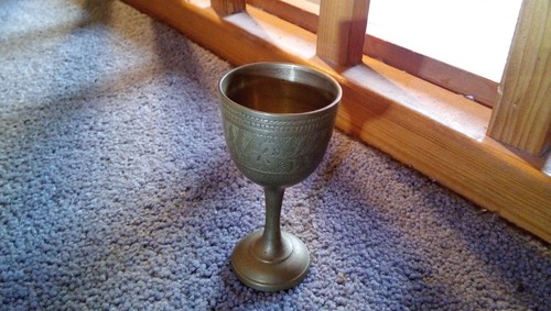Vintage indian brass eggcup - vintage,