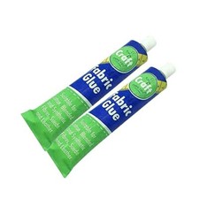 2 Pack Fabric Glue Washable Permanent Adhesive 50ml Each - Waterproof