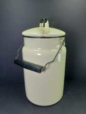 Vintage Soviet Enamel Milk Can 25cm