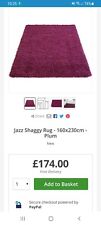 Jazz shaggy rug plum 200 x 290 cm