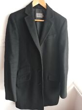 Reiss Mens Black Wool Mix Coat UK Size S