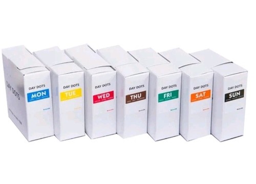 20mm day dot labels set - 20mm,