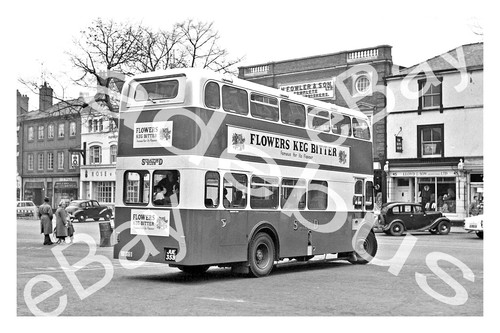 Bus photograph stratford blue - stratford,