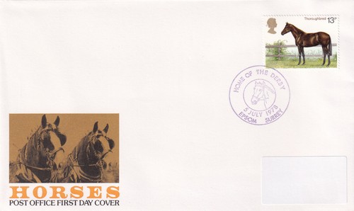 Horses thoroughbred fdc - thoroughbred,