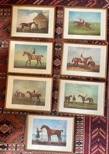 Famous race horse prints - framed set