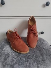 New Clarks Netley Bloom rust nubuck suede leather oxford shoes size UK 4 EU37