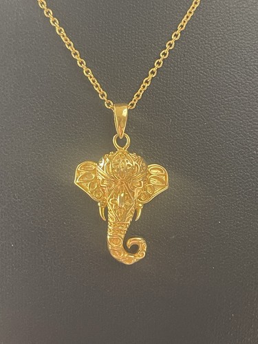 18k gold vermeil elephant - vermeil,