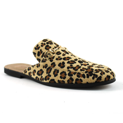 Mens tan leopard suede - tan,