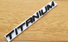 3DMetal TITANIUM Black Letter Logo Car Rear Badge Emblem Sticker For FORD Fiesta