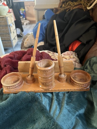 Vintage hand crafted wooden - crafted,