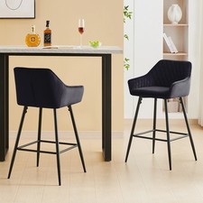 Wooden Bar Table and 2 Velvet