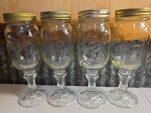 Vtg ball mason jar candlestick - vtg,