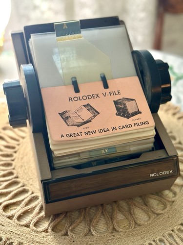 Rolodex large metal - metal, rotary
