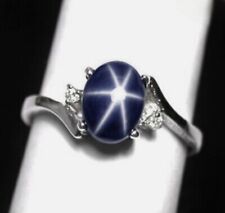 Blue Star Sapphire Ring