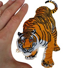 Tiger Patch Iron Sew On Clothes Bag T Shirt Animal Embroidered Badge Applique