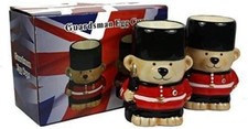 Novelty Teddy Bear Guardsman Egg Cups Great Kids Gift Idea 2 Real EGGCUPS NEW
