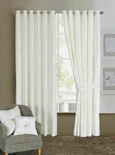 Luxury crushed velvet curtains - crushed,