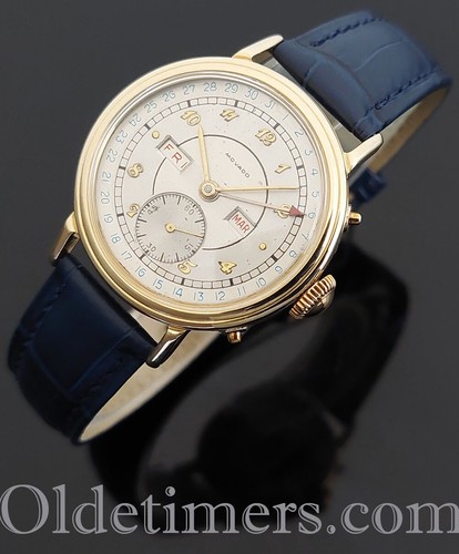 1940s 14ct gold vintage movado - gold,