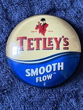 X09 Vintage Tetley Smooth Flow Bitter  3D Frogeye Pump Badge Lens T Bar Pub Font
