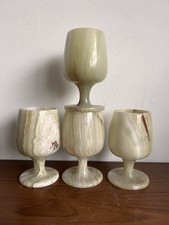 VINTAGE Set of 4 Onyx Marble