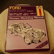 Ford Escort Mk3 Mk4 Haynes Manual 1980 to 1985 XR3 XR3i & Cabriolet.