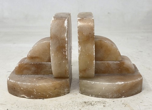 Vintage marble bookends - vintage,