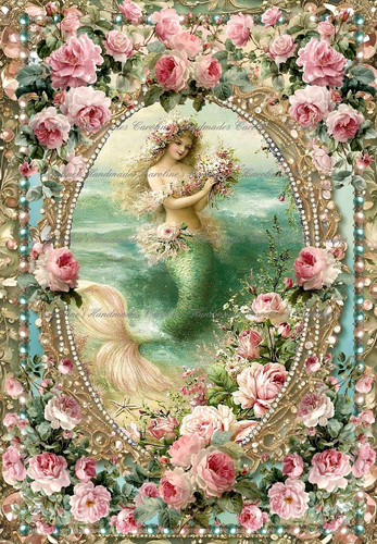 Shabby chic mermaid pink - chic, &