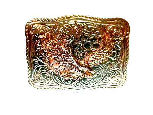 Eagle belt buckle gold - eagle,