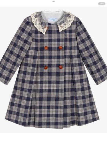 Foque girls blue beige check - girls, &