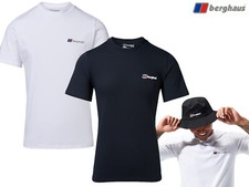 Mens Berghaus T Shirt Organic 100% Cotton Classic Logo Crew Neck Tee