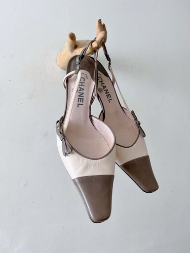 Chanel bow kitten heel - chanel,