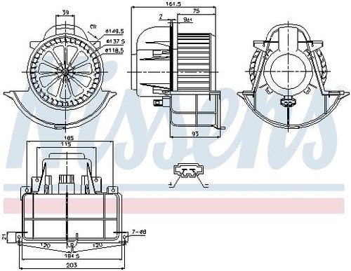 For nissens 87139 blower - blower, audi