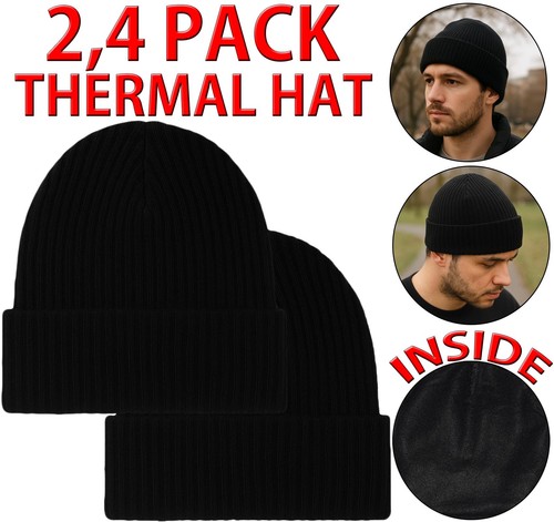 Mens thermal beanie hat - mens,