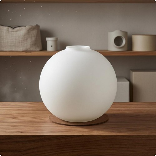 Milky white glass shade glare - glass,
