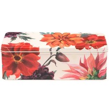 Emma Bridgewater Flowers Storage Tin Deep Rectangular Hinged Lid Floral Metal