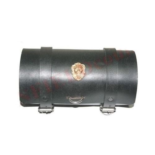 Lockable black leather tool - leather,