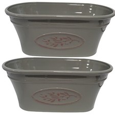 Grey Olive Trough Planter 38cm