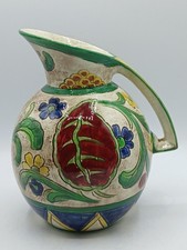 A vintage FALCON WARE POTTERY Art Deco jug / pitcher, Sanora range, handpainted 
