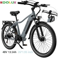 KOOLUX X3 26" 250W Electric Bike 48V 13.5Ah With Throttle E-City Bike Fat Tyres